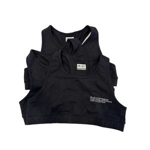 HIIT Sports Bra Women's Large Black Training Fitness Soft Workout Lot of 3 NWOT